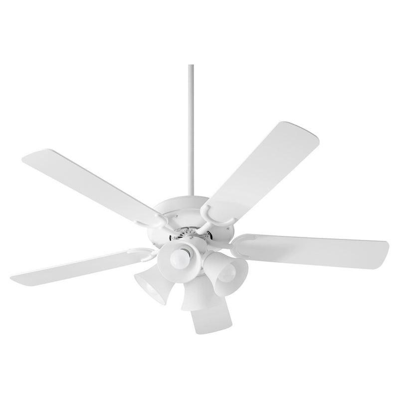 Quorum 6525-408 52``Ceiling Fan, Studio White Finish - LightingWellCo