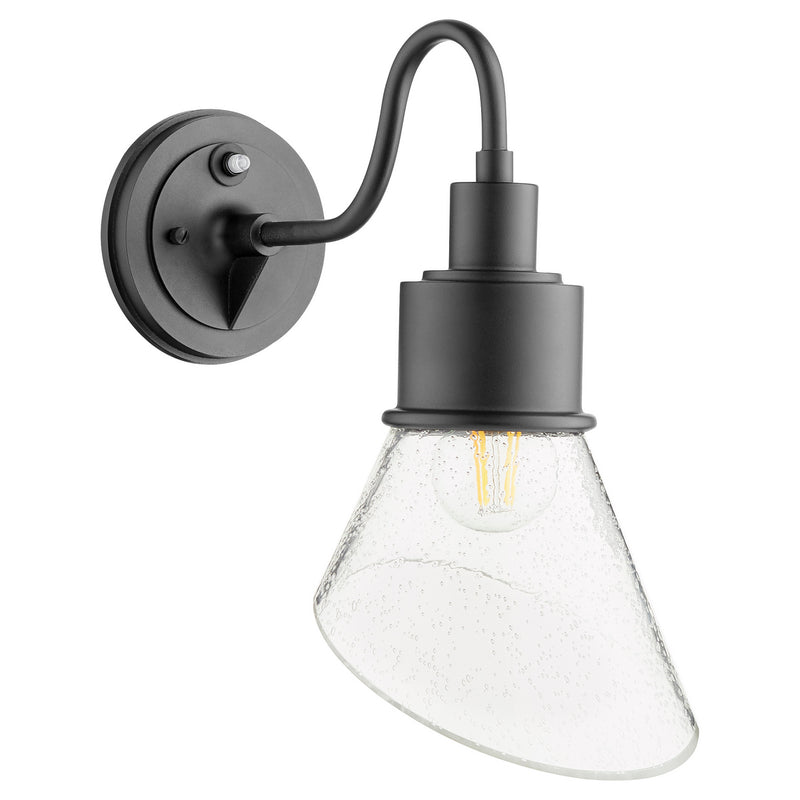 Quorum 733-69 One Light Wall Mount, Black w ClearSeeded Finish - LightingWellCo