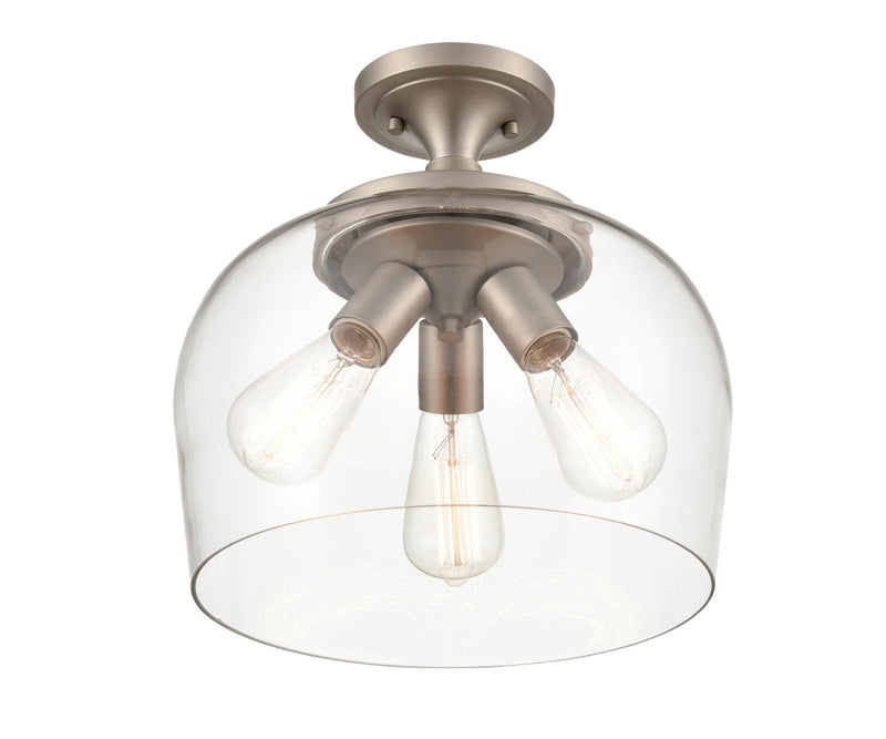 Millennium 9713-SN Three Light Semi-Flush Mount, Satin Nickel Finish - LightingWellCo