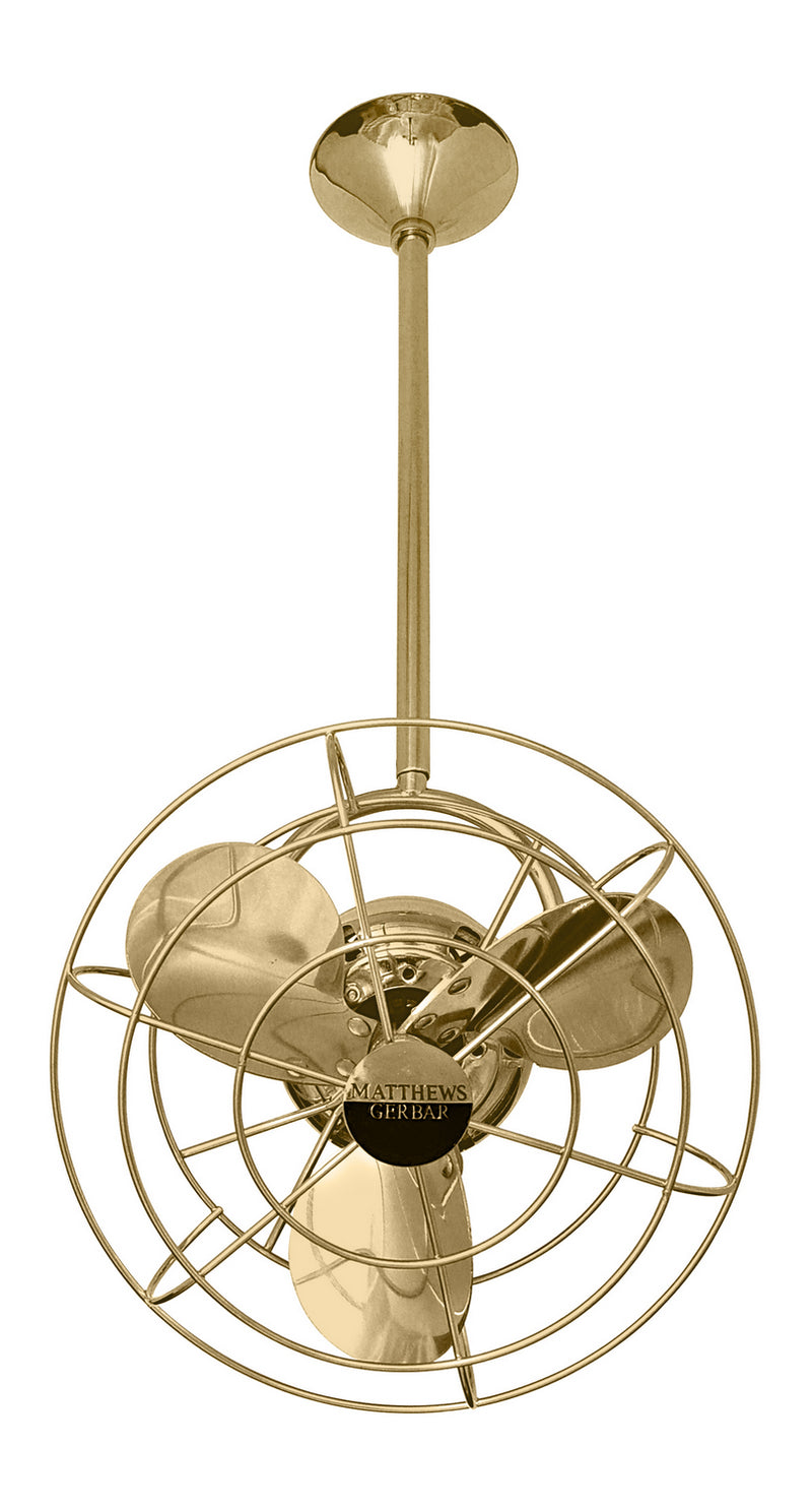 Matthews Fan Company Bianca Direcional BD-PB-MTL 13``Ceiling Fan, Polished Brass Finish - LightingWellCo