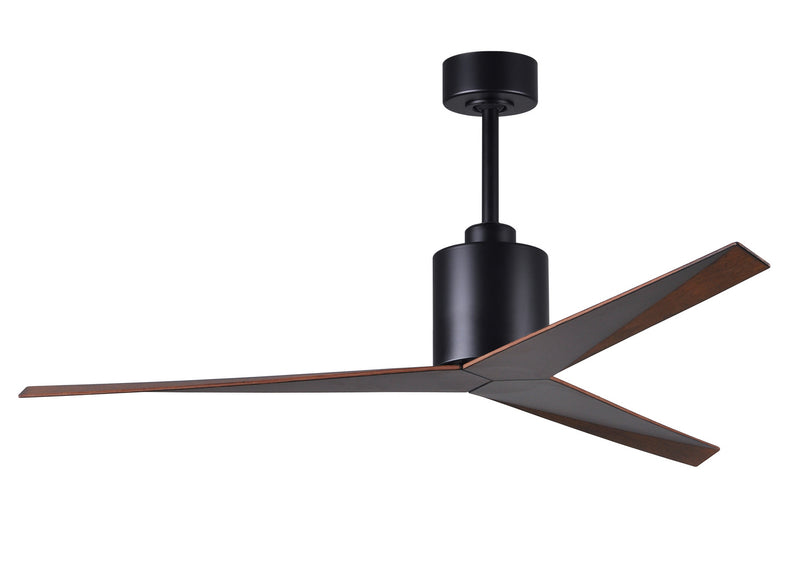 Matthews Fan Company Eliza EK-BK-WN Ceiling Fan, Matte Black Finish - LightingWellCo