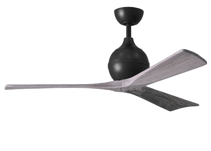 Matthews Fan Company Irene IR3-BK-BW-52 52``Ceiling Fan, Matte Black Finish - LightingWellCo