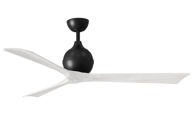 Matthews Fan Company Irene IR3-BK-MWH-60 60``Ceiling Fan, Matte Black Finish - LightingWellCo