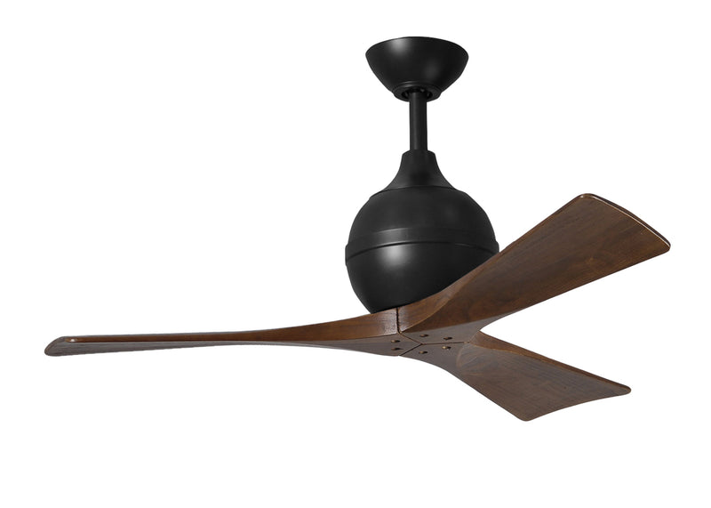 Matthews Fan Company Irene IR3-BK-WA-42 42``Ceiling Fan, Matte Black Finish - LightingWellCo