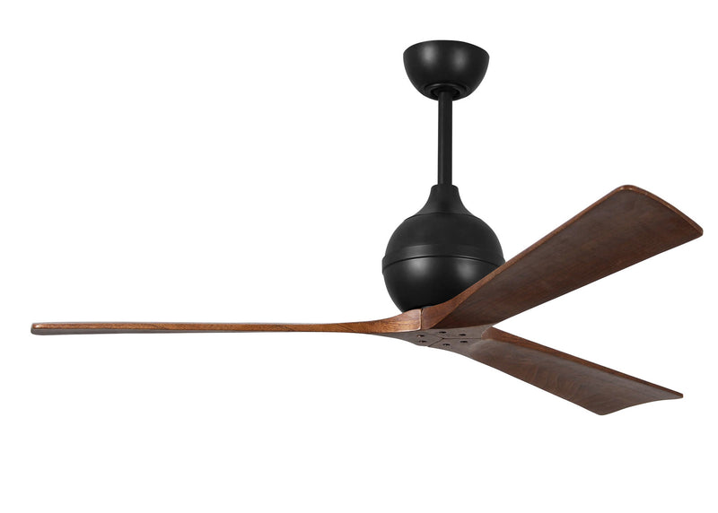 Matthews Fan Company Irene IR3-BK-WA-60 60``Ceiling Fan, Matte Black Finish - LightingWellCo