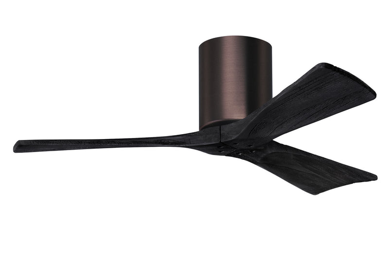 Matthews Fan Company Irene IR3H-BB-BK-42 42``Ceiling Fan, Brushed Bronze Finish - LightingWellCo