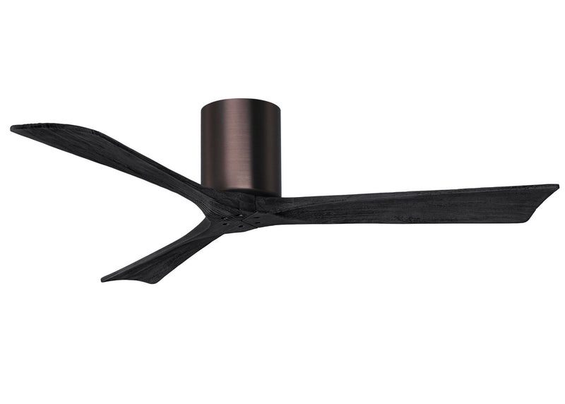 Matthews Fan Company Irene IR3H-BB-BK-52 52``Ceiling Fan, Brushed Bronze Finish - LightingWellCo