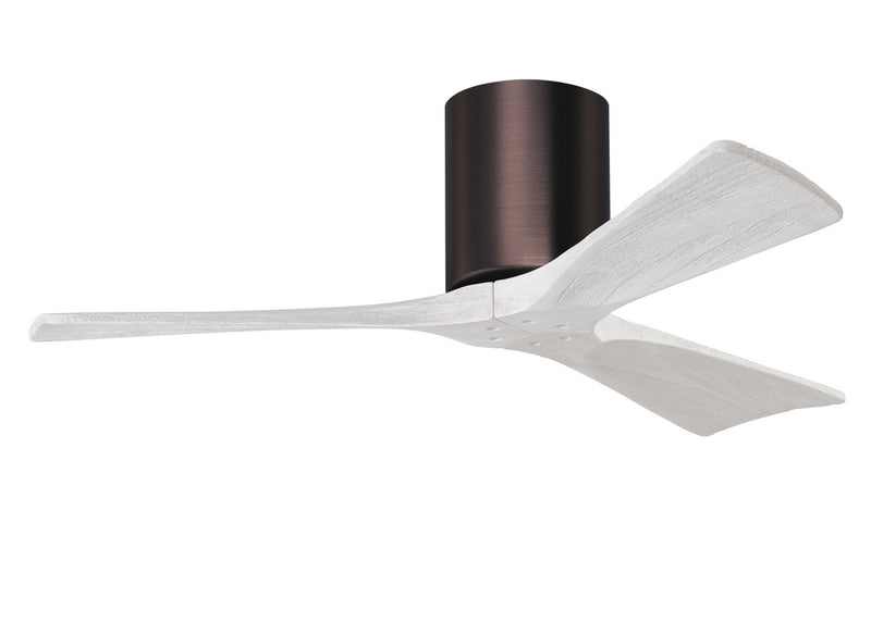 Matthews Fan Company Irene IR3H-BB-MWH-42 42``Ceiling Fan, Brushed Bronze Finish - LightingWellCo