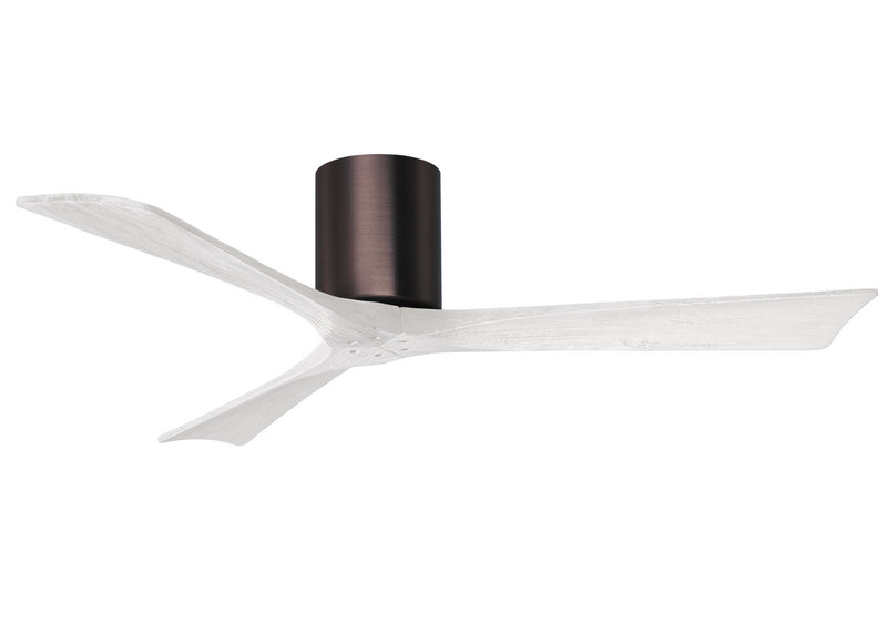 Matthews Fan Company Irene IR3H-BB-MWH-52 52``Ceiling Fan, Brushed Bronze Finish - LightingWellCo