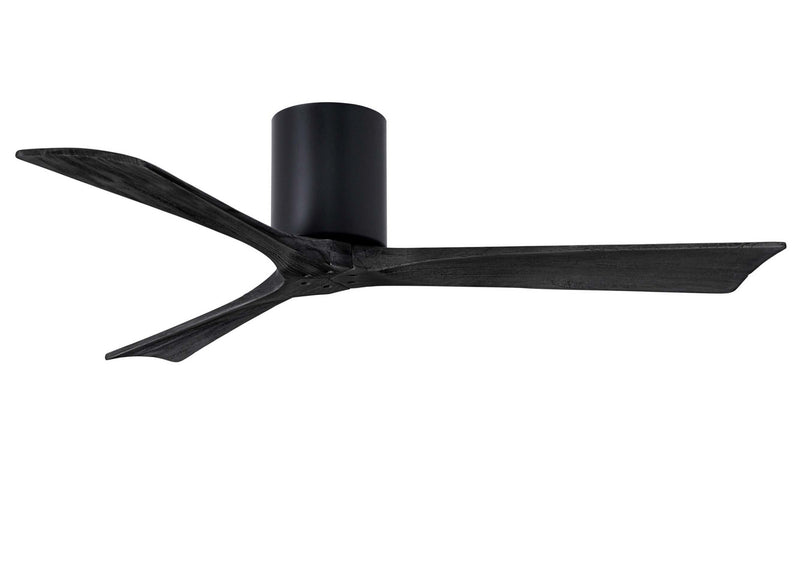 Matthews Fan Company Irene IR3H-BK-BK-52 52``Ceiling Fan, Matte Black Finish - LightingWellCo