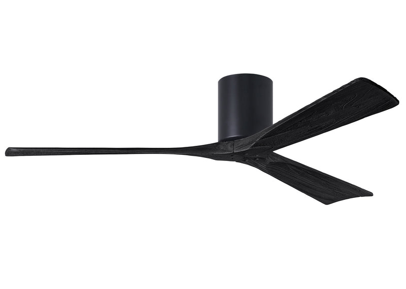 Matthews Fan Company Irene IR3H-BK-BK-60 60``Ceiling Fan, Matte Black Finish - LightingWellCo