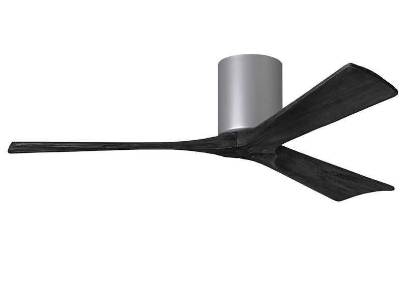 Matthews Fan Company Irene IR3H-BN-BK-52 52``Ceiling Fan, Brushed Nickel Finish - LightingWellCo