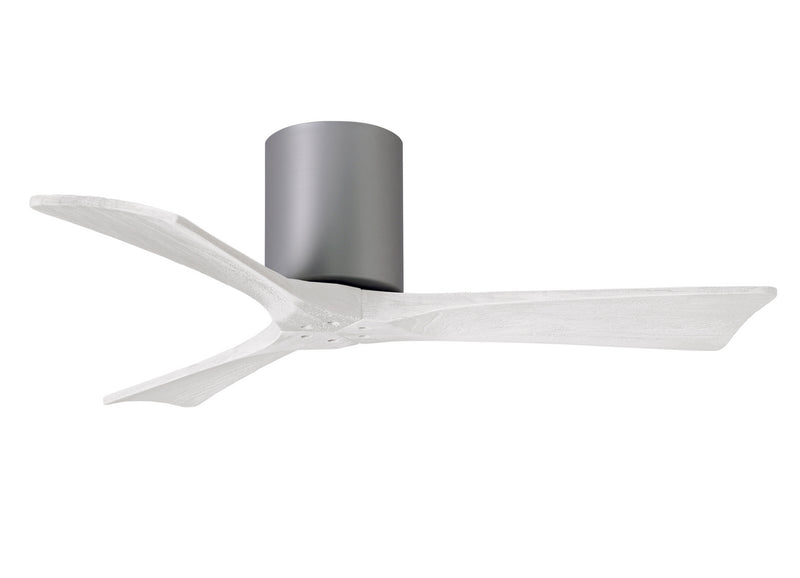 Matthews Fan Company Irene IR3H-BN-MWH-42 42``Ceiling Fan, Brushed Nickel Finish - LightingWellCo