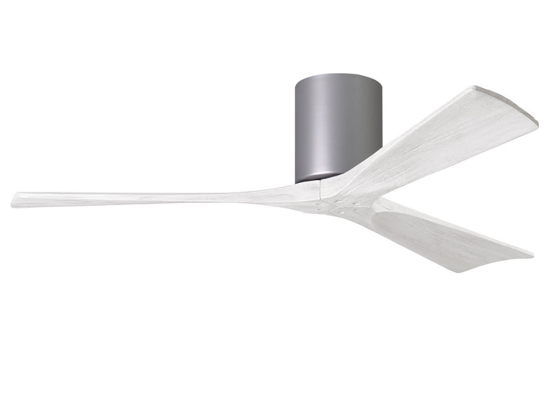 Matthews Fan Company Irene IR3H-BN-MWH-52 52``Ceiling Fan, Brushed Nickel Finish - LightingWellCo