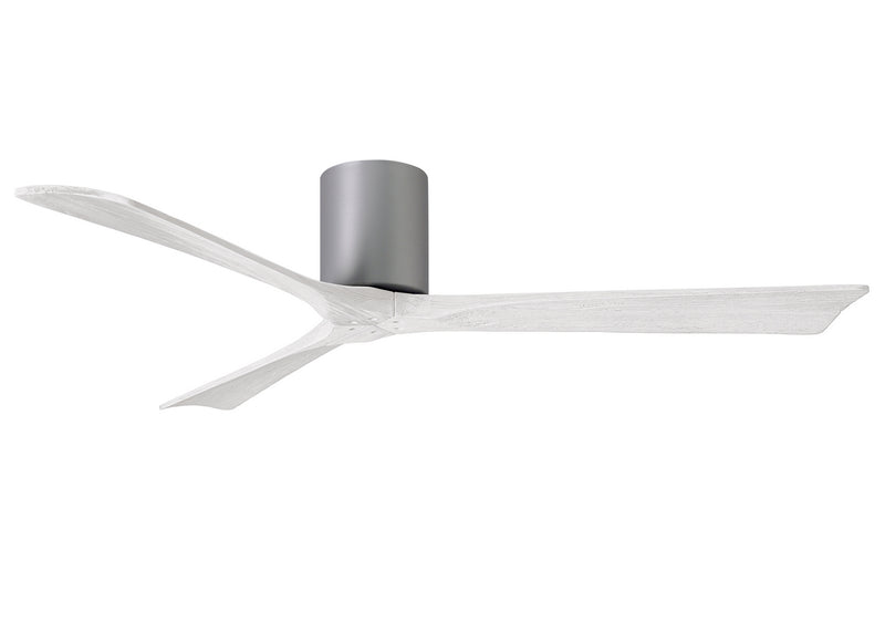 Matthews Fan Company Irene IR3H-BN-MWH-60 60``Ceiling Fan, Brushed Nickel Finish - LightingWellCo