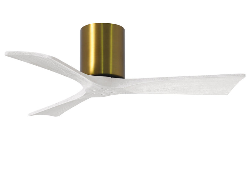 Matthews Fan Company Irene IR3H-BRBR-MWH-42 42``Ceiling Fan, Brushed Brass Finish - LightingWellCo