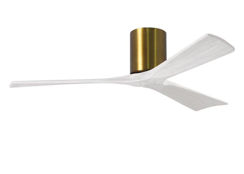 Matthews Fan Company Irene IR3H-BRBR-MWH-52 52``Ceiling Fan, Brushed Brass Finish - LightingWellCo