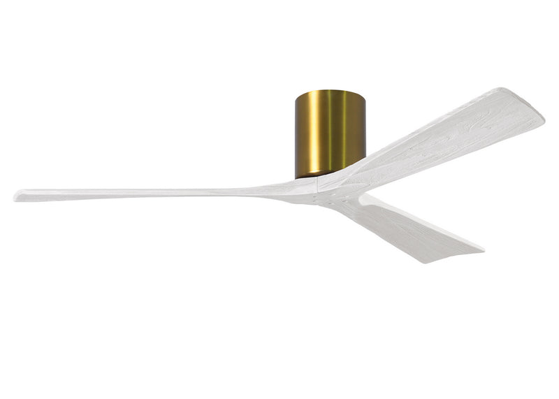 Matthews Fan Company Irene IR3H-BRBR-MWH-60 60``Ceiling Fan, Brushed Brass Finish - LightingWellCo