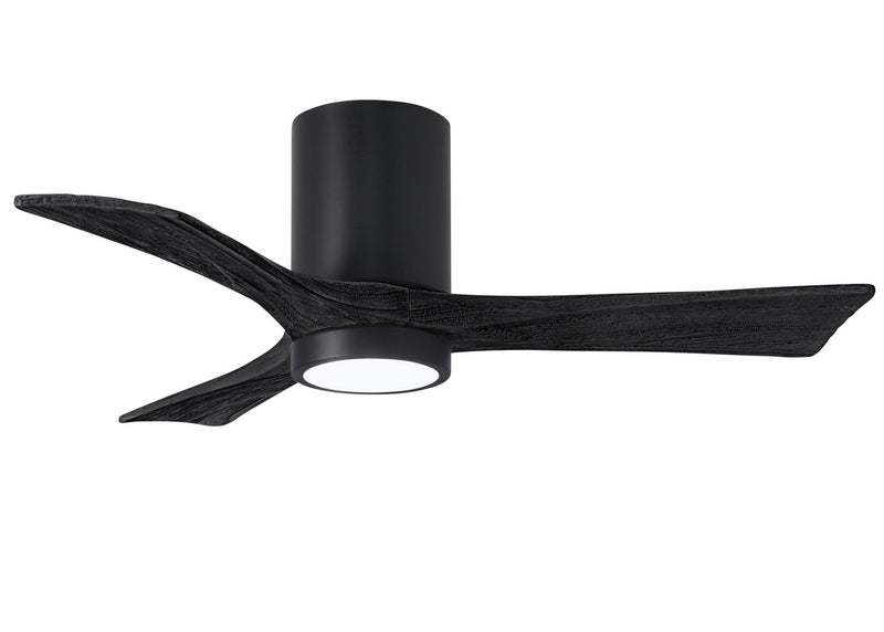 Matthews Fan Company Irene IR3HLK-BK-BK-42 42``Ceiling Fan, Matte Black Finish - LightingWellCo