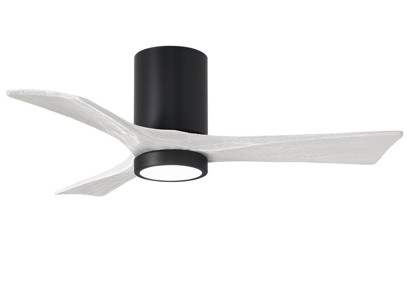 Matthews Fan Company Irene IR3HLK-BK-MWH-42 42``Ceiling Fan, Matte Black Finish - LightingWellCo