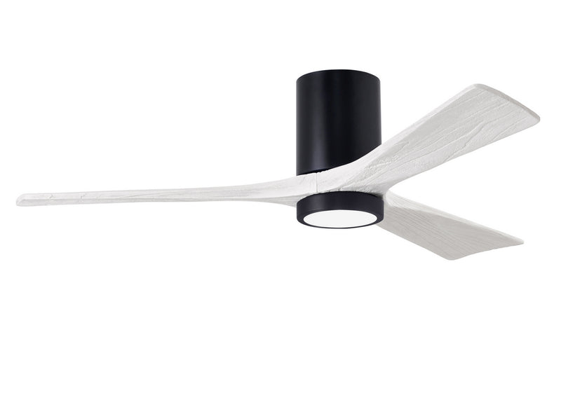 Matthews Fan Company Irene IR3HLK-BK-MWH-52 52``Ceiling Fan, Matte Black Finish - LightingWellCo