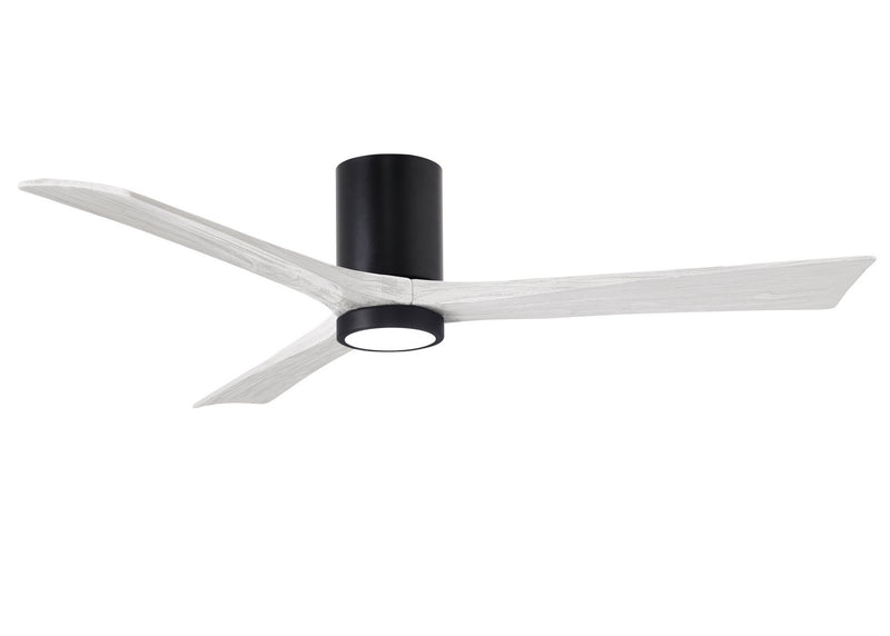 Matthews Fan Company Irene IR3HLK-BK-MWH-60 60``Ceiling Fan, Matte Black Finish - LightingWellCo