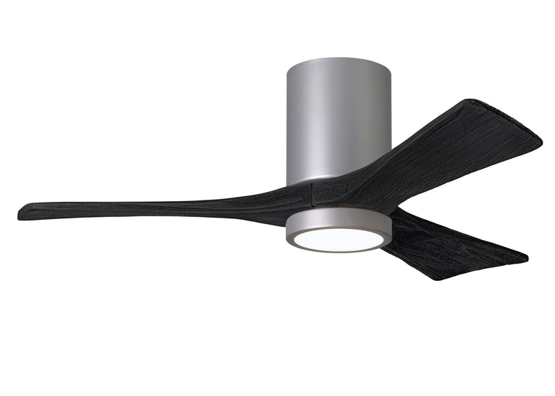 Matthews Fan Company Irene IR3HLK-BN-BK-42 42``Ceiling Fan, Brushed Nickel Finish - LightingWellCo