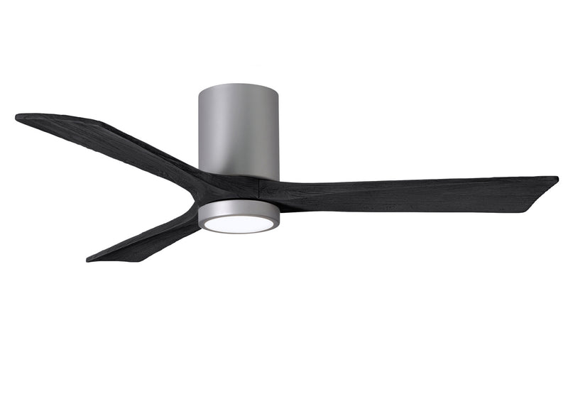 Matthews Fan Company Irene IR3HLK-BN-BK-52 52``Ceiling Fan, Brushed Nickel Finish - LightingWellCo