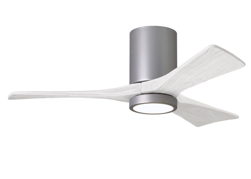 Matthews Fan Company Irene IR3HLK-BN-MWH-42 42``Ceiling Fan, Brushed Nickel Finish - LightingWellCo