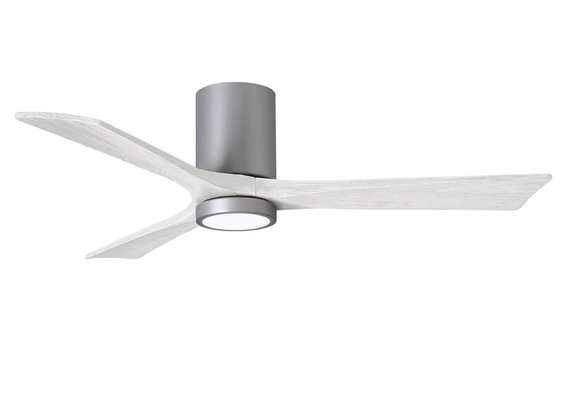 Matthews Fan Company Irene IR3HLK-BN-MWH-52 52``Ceiling Fan, Brushed Nickel Finish - LightingWellCo