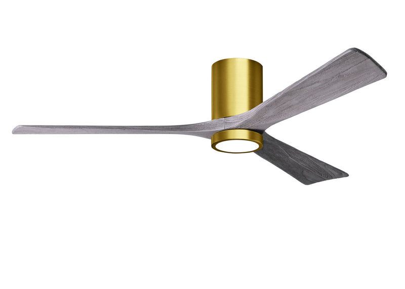 Matthews Fan Company Irene IR3HLK-BRBR-BW-60 60``Ceiling Fan, Brushed Brass Finish - LightingWellCo