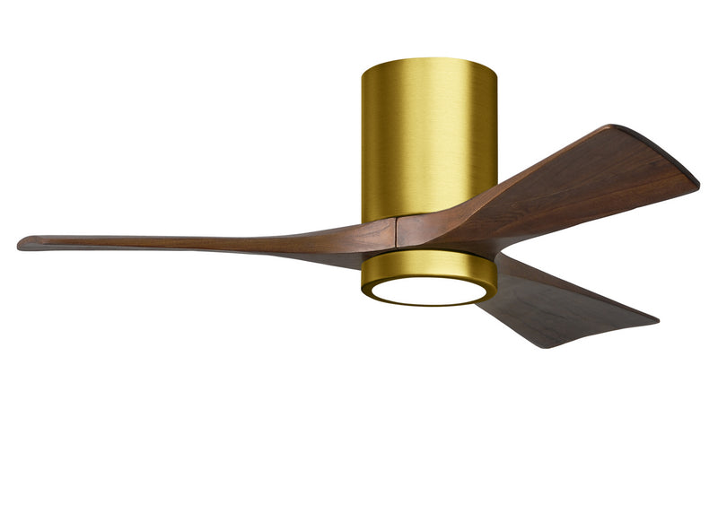 Matthews Fan Company Irene IR3HLK-BRBR-WA-42 42``Ceiling Fan, Brushed Brass Finish - LightingWellCo