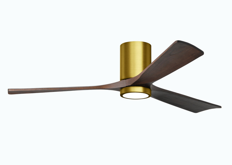 Matthews Fan Company Irene IR3HLK-BRBR-WA-60 60``Ceiling Fan, Brushed Brass Finish - LightingWellCo