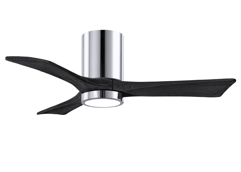 Matthews Fan Company Irene IR3HLK-CR-BK-42 42``Ceiling Fan, Polished Chrome Finish - LightingWellCo