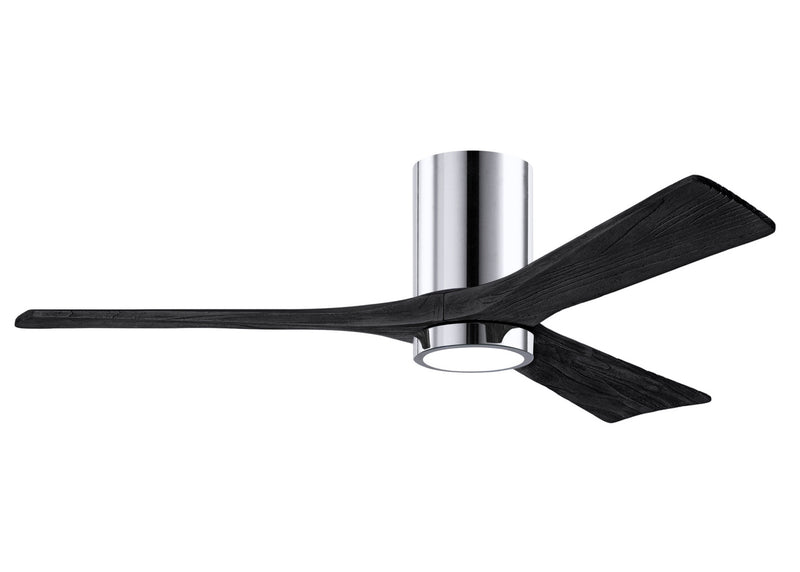 Matthews Fan Company Irene IR3HLK-CR-BK-52 52``Ceiling Fan, Polished Chrome Finish - LightingWellCo