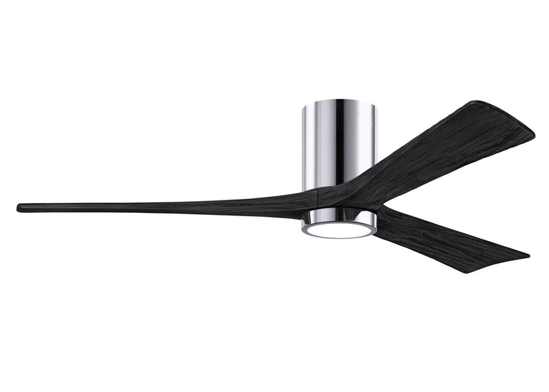 Matthews Fan Company Irene IR3HLK-CR-BK-60 60``Ceiling Fan, Polished Chrome Finish - LightingWellCo