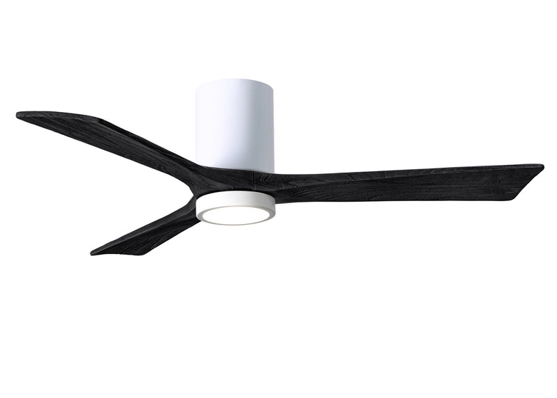 Matthews Fan Company Irene IR3HLK-WH-BK-52 52``Ceiling Fan, Gloss White Finish - LightingWellCo