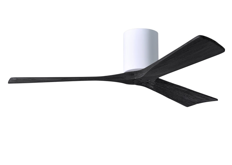 Matthews Fan Company Irene IR3H-WH-BK-52 52``Ceiling Fan, Gloss White Finish - LightingWellCo