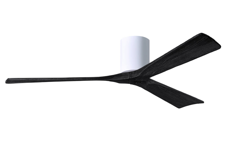 Matthews Fan Company Irene IR3H-WH-BK-60 60``Ceiling Fan, Gloss White Finish - LightingWellCo