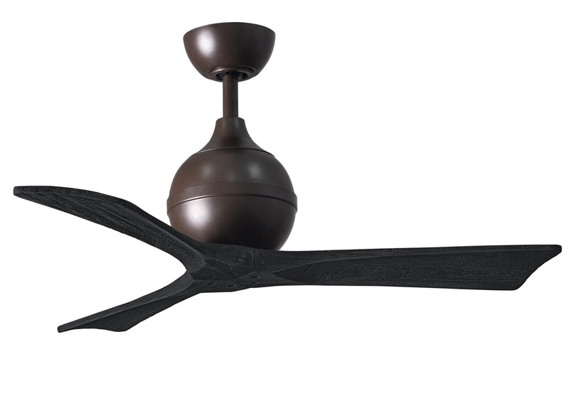 Matthews Fan Company Irene IR3-TB-BK-42 42``Ceiling Fan, Textured Bronze Finish - LightingWellCo