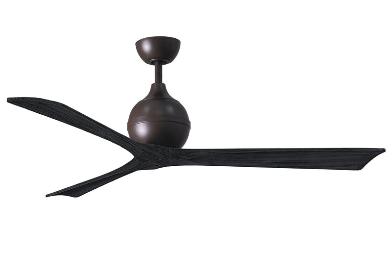 Matthews Fan Company Irene IR3-TB-BK-60 60``Ceiling Fan, Textured Bronze Finish - LightingWellCo