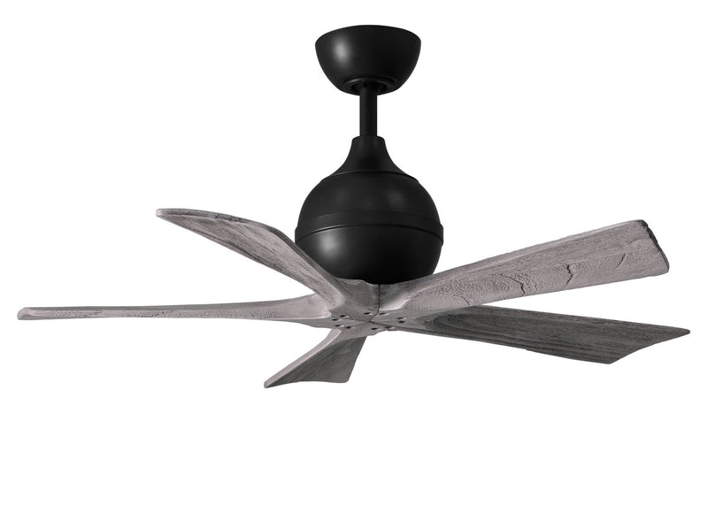 Matthews Fan Company Irene IR5-BK-BW-42 42``Ceiling Fan, Matte Black Finish - LightingWellCo