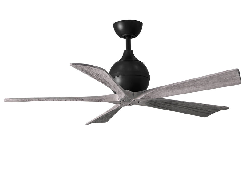 Matthews Fan Company Irene IR5-BK-BW-52 52``Ceiling Fan, Matte Black Finish - LightingWellCo