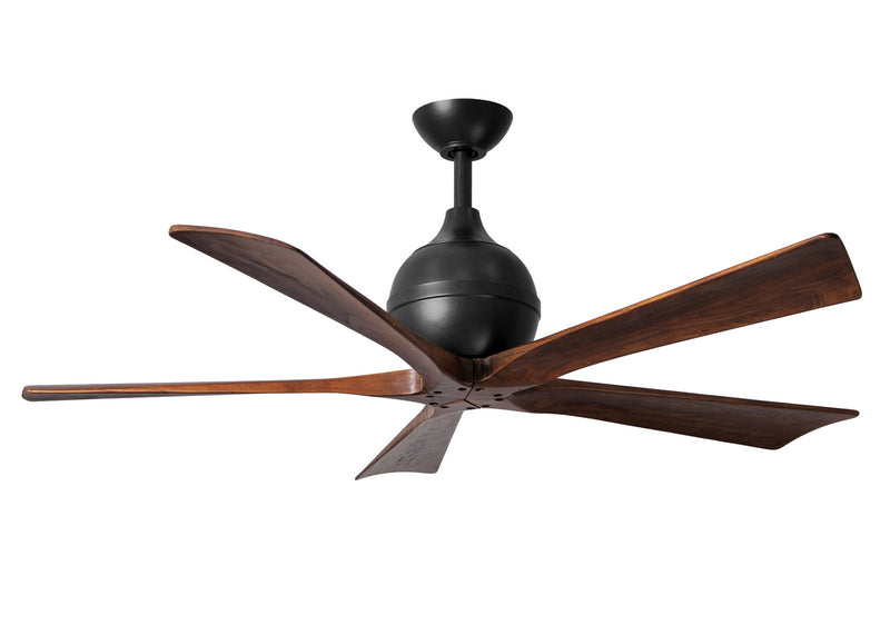 Matthews Fan Company Irene IR5-BK-WA-52 52``Ceiling Fan, Matte Black Finish - LightingWellCo