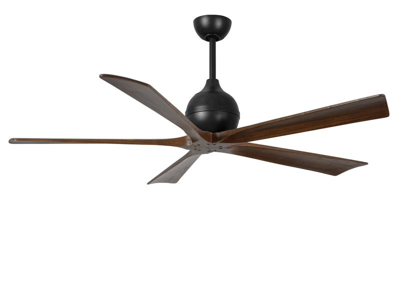 Matthews Fan Company Irene IR5-BK-WA-60 60``Ceiling Fan, Matte Black Finish - LightingWellCo