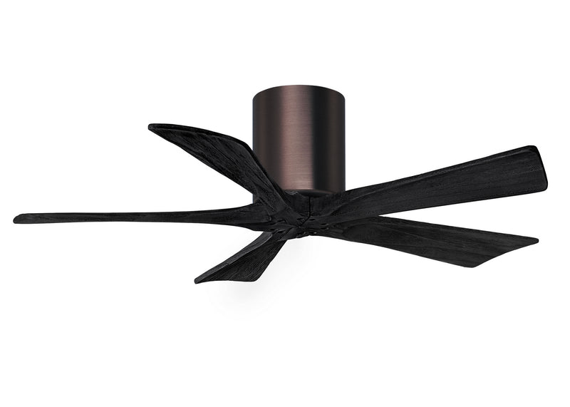 Matthews Fan Company Irene IR5H-BB-BK-42 42``Ceiling Fan, Brushed Bronze Finish - LightingWellCo