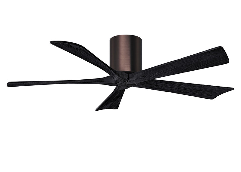 Matthews Fan Company Irene IR5H-BB-BK-52 52``Ceiling Fan, Brushed Bronze Finish - LightingWellCo