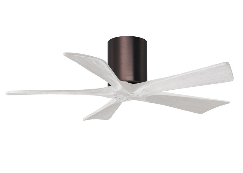 Matthews Fan Company Irene IR5H-BB-MWH-42 42``Ceiling Fan, Brushed Bronze Finish - LightingWellCo