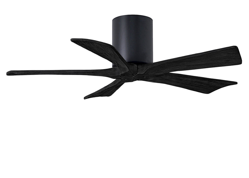 Matthews Fan Company Irene IR5H-BK-BK-42 42``Ceiling Fan, Matte Black Finish - LightingWellCo