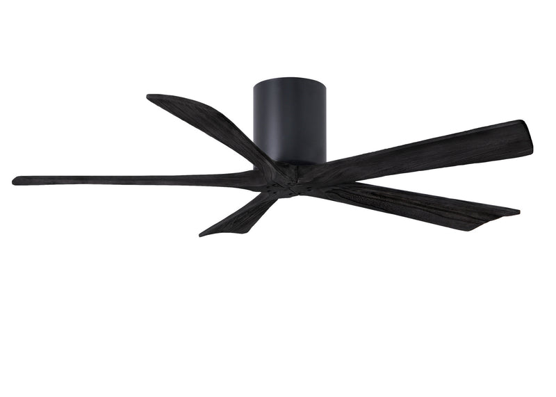 Matthews Fan Company Irene IR5H-BK-BK-52 52``Ceiling Fan, Matte Black Finish - LightingWellCo